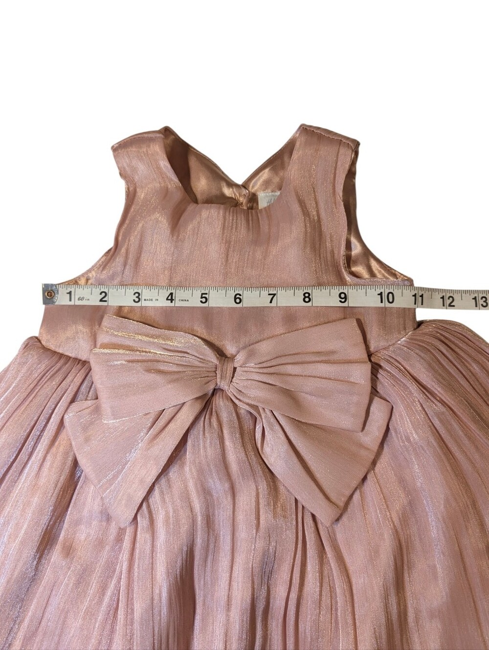 H&M Bow Detail Organza Dress Size 2T - Picture 3 of 8